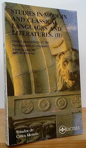 Bild des Verkufers fr Studies in Modern and Classical Languages and Literatures. (II) (Select proceedings of the Southeastern Conference) zum Verkauf von Stephen Peterson, Bookseller