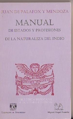 Bild des Verkufers fr MANUAL DE ESTADOS Y PROFESIONES DE LA NATURALEZA DEL INDIO zum Verkauf von Oscar Diaz