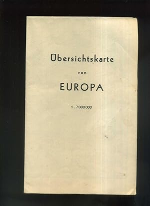 Übersichtskarte von Europa 1939. Maßstab 1:700 000. Farbig. Eine mehrfach gefaltete farbige Karte...