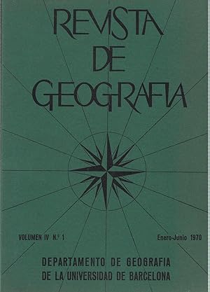 Seller image for REVISTA DE GEOGRAFA. Vol. IV. N 1. Enero-junio 1970 for sale by Librera Torren de Rueda