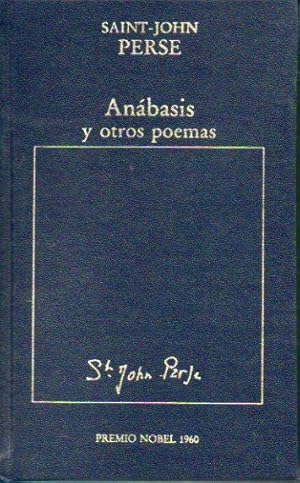 Imagen del vendedor de ANBASIS Y OTROS POEMAS. Premio Nobel 1960. Trad. Jorge Zalamea. a la venta por angeles sancha libros