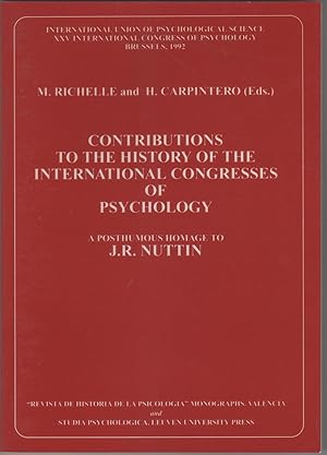 Immagine del venditore per Contributions to the history of the international congresses of psychology venduto da Librera El Crabo