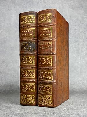 Seller image for MANUEL LEXIQUE, OU DICTIONNAIRE PORTATIF DES MOTS FRANCOIS DONT LA SIGNIFICATION N'EST PAS FAMILIERE A TOUT LE MONDE. OUVRAGE FORT UTILE A CEUX QUI NE SONT PAS VERSES DANS LES LANGUES ANCIENNES & MODERNES, & DANS TOUTES LES CONNOISSANCES QUI S'ACQUERENT PAR L'ETUDE & LE TRAVAIL; POUR DONNER AUX MOTS LEUR SENS JUSTE & EXACT, DANS LA LECTURE, DANS LE LANGAGE & DANS LE STYLE. ON Y A JOINT LES NOMS & LES PROPRIETES DE LA PLUPART DES ANIMAUX & DES PLANTES. NOUVELLE EDITION CONSIDERABLEMENT AUGMENTEE. for sale by Librairie du Chteau de Capens