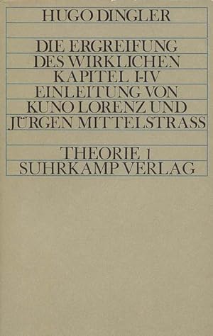 Seller image for Die Ergreifung des Wirklichen Kapitel I-IV. for sale by Versandantiquariat Boller