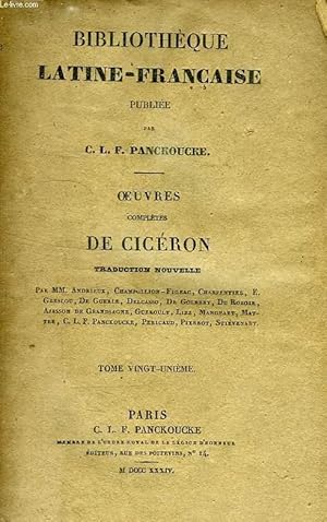 Imagen del vendedor de OEUVRES COMPLETES DE CICERON, TOME XXI, LETTRES a la venta por Le-Livre