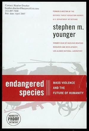 Imagen del vendedor de Endangered Species: How We Can Avoid Mass Destruction and Build a Lasting Peace a la venta por Bookmarc's