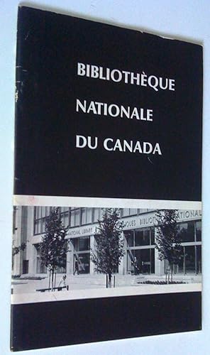 National Library of Canada - Bibliothèque nationale du Canada