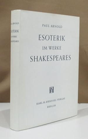 Bild des Verkufers fr Esoterik im Werke Shakespeares. Aus dem Franzsischen von Marie Mankiewicz. zum Verkauf von Dieter Eckert