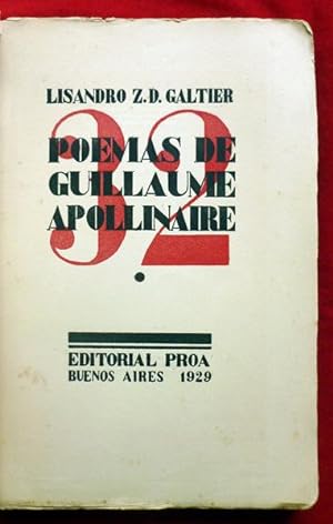 Imagen del vendedor de 32 poemas de Guillaume Apollinaire a la venta por Libreria del Signo