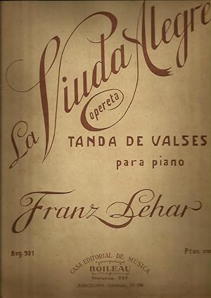 LA VIUDA ALEGRE Opereta, TANDA DE VALSES PARA PIANO