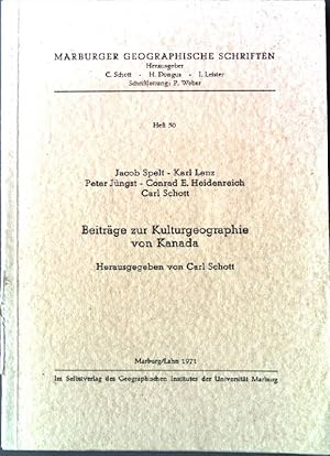 Seller image for Beitrge zur Kulturgeographie von Kanada Marburger geographische Schriften Heft 50 for sale by books4less (Versandantiquariat Petra Gros GmbH & Co. KG)