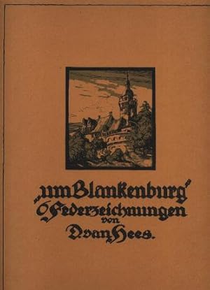 "um Blankenburg" 6 Federzeichnungen in einer Mappe.