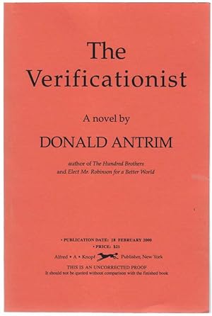 Seller image for The Verificationist for sale by Jeff Hirsch Books, ABAA