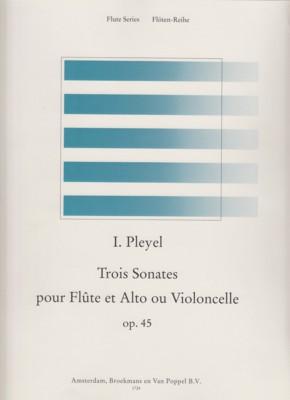 Three Sonatas for Flute and Viola or Cello, Op.45 - Set of Parts