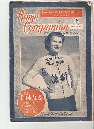 Home Companion and Family Journal Magazine, Dated August 12 1950