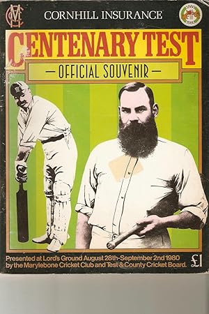 Cornhill Insurance Centenary Test Official Souvenir PLUS Cornhill Test. Fifth Test England v Aust...