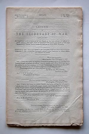 Letter of the Secretary of War, Communicating, in compliance with a resolution of the Senate of t...