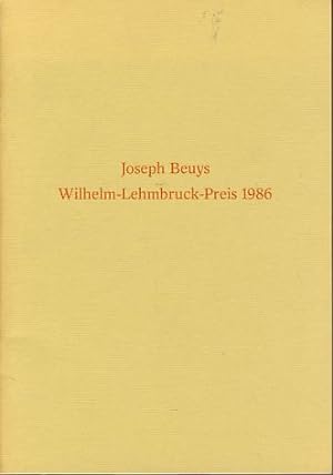 Bild des Verkäufers für Reden zur Verleihung des Wilhelm-Lehmbruck-Preises der Stadt Duisburg 1986 an Joseph Beuys. zum Verkauf von Fundus-Online GbR Borkert Schwarz Zerfaß