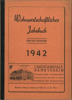 Bild des Verkufers fr Wohnwirtschaftliches Jahrbuch fr die Ostmark. zum Verkauf von Antiquariat Weinek