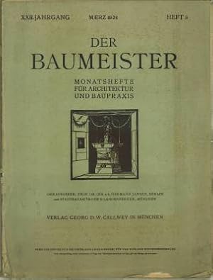 Der Baumeister. Monatshefte für Architektur und Baupraxis. XXII. Jg., Heft 3.