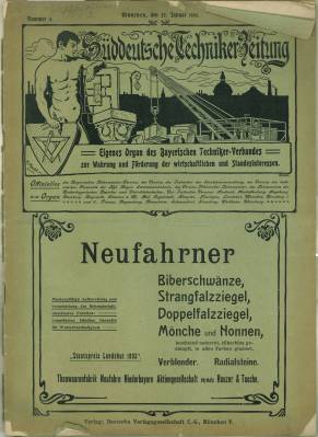 Nachruf. In: Süddeutsche Techniker-Zeitung. Eigenes Organ des Bayerischen Techniker-Verbandes zur...