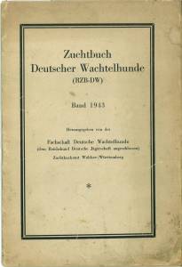 Zuchtbuch Deutscher Wachtelhunde (RZB-DW). Band 1943.