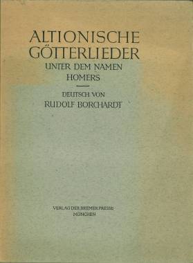 Bild des Verkufers fr Altionische Gtterlieder unter den Namen Homers. zum Verkauf von Antiquariat Weinek