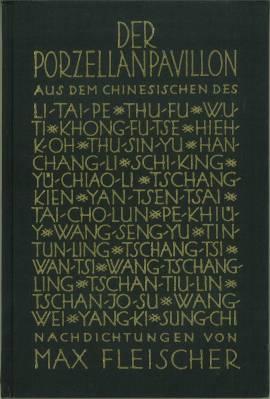 Seller image for Der Porzellanpavillon. Nachdichtungen chinesischer Lyrik. for sale by Antiquariat Weinek