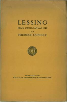 Seller image for Lessing. Rede zum 22.Januar 1929. for sale by Antiquariat Weinek