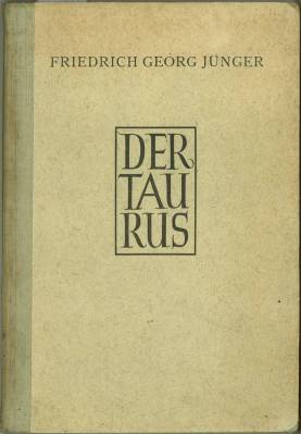 Image du vendeur pour Der Taurus. Gedichte. mis en vente par Antiquariat Weinek