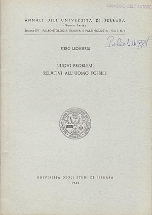 Nuovi problemi relativi all' uomo fossile