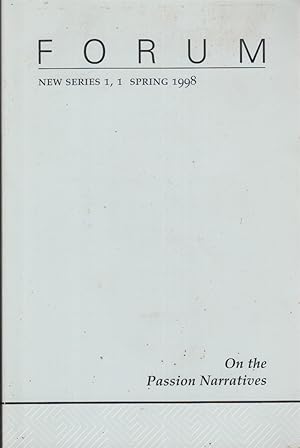 Seller image for On the Passion Narratives (Foundations and Facets Forum. New Series 1, 1 Spring 1998) for sale by Jonathan Grobe Books