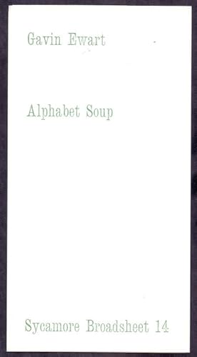 Alphabet Soup *First Edition - broadsheet*