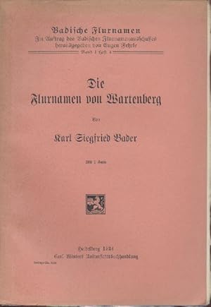 Die Flurnamen von Wartenberg.