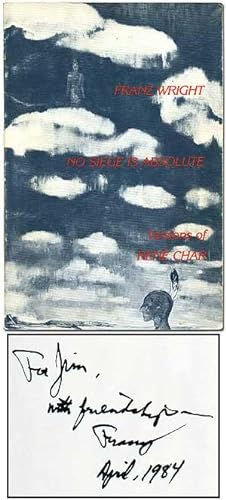 Bild des Verkufers fr No Siege Is Absolute: Versions of Rene Char zum Verkauf von Between the Covers-Rare Books, Inc. ABAA