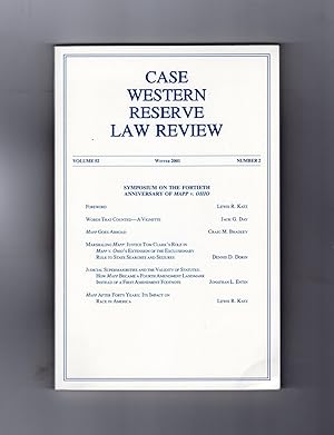 Case Western Reserve Law Review / Winter 2001. Symposium on Mapp v. Ohio