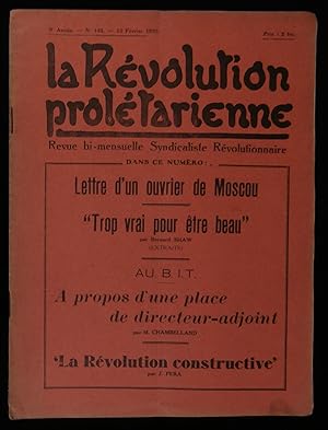 Seller image for LA REVOLUTION PROLETARIENNE. for sale by Librairie Franck LAUNAI