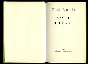 Imagen del vendedor de Richie Benaud's Way of Cricket a la venta por Little Stour Books PBFA Member