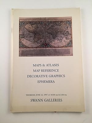 Maps & Atlases Map Reference Decorative Graphics Ephemera Auction Sale 1761-June 12, 1997