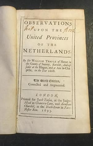 Seller image for Observations Upon The United Provinces of the Netherlands for sale by The Bookshop on the Heath Ltd