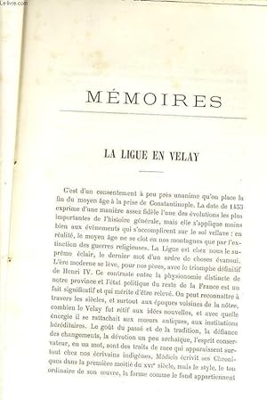 Seller image for MEMOIRES - LA LIGUE EN VELAY / LETTRE DES CONSULS DE SAUGUES AUX ETATS DU GEVAUDAN 1586 for sale by Le-Livre