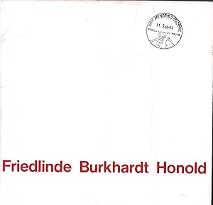 Bild des Verkufers fr Friedlinde Burkhardt Honold - Galleria d'Arte il Nocciolo Lugano : martedi 17 maggio 1966 zum Verkauf von ART...on paper - 20th Century Art Books