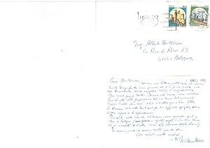 Busta viaggiata: "Pisa, 2-10-84" con cartoncino inserito