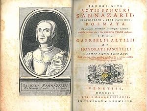 Jacobi, sive actii synceri Sannazarii, neapolitani, viri patricii, Poemata ex antiquis editionibu...