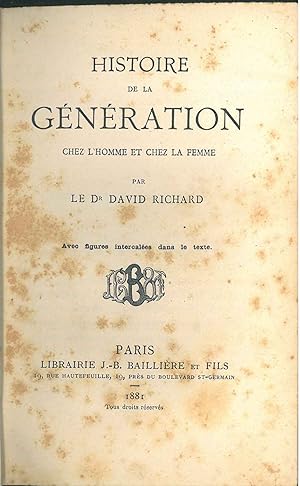 Histoire de le génération chez l'homme et chez la femme