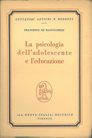 Bild des Verkufers fr La psicologia dell'adolescente e l'educazione zum Verkauf von Studio Bibliografico Orfeo (ALAI - ILAB)