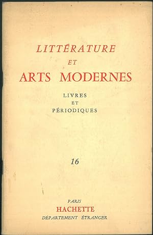 Littérature et arts modernes. Livres et périodiques. Catalogo 16. 1138 titoli