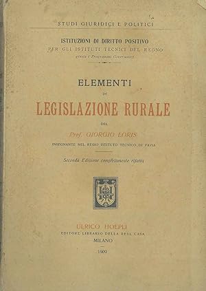 Elementi di legislazione rurale