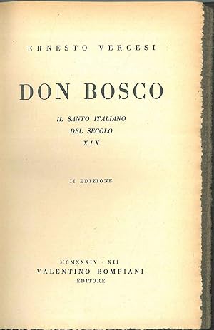 Don Bosco. Il santo italiano del secolo xix