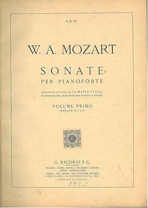 Sonate per pianoforte. Volume primo, sonate da 1 a 9